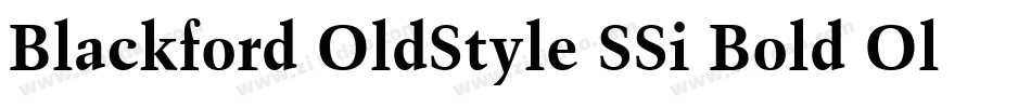 Blackford OldStyle SSi Bold Old Style Figures字体转换